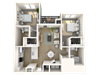 3D Illustration of Barbados Floor Plan
